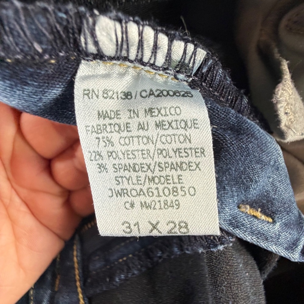 GUESS Los Angeles Men's Jeans 31x28 Blue Slim‎ Skinny Stretch Denim Tapered Y2K - Picture 10 of 16